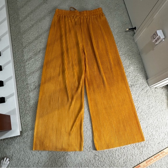 NWT Island Crew Hawaii Womens Mustard Yellow Wide-Leg Pants XL - Picture 8 of 12